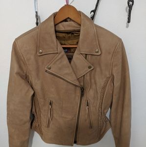 Suede leather riding jacket and chaps